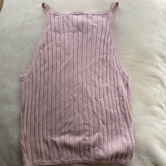 H&M Light Pink High Neck Halter Tank - Picture 2 of 5